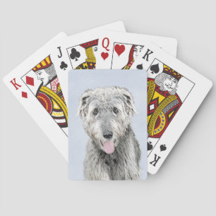 Baralho Pintura em Wolfhound Irlandês - Arte Cão Origina
