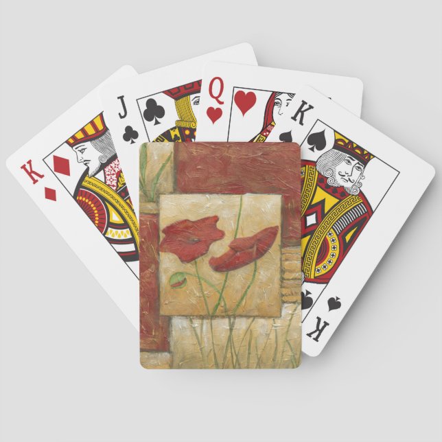 Baralho Pintura Floral com Traços Visíveis do Pincel (Verso)