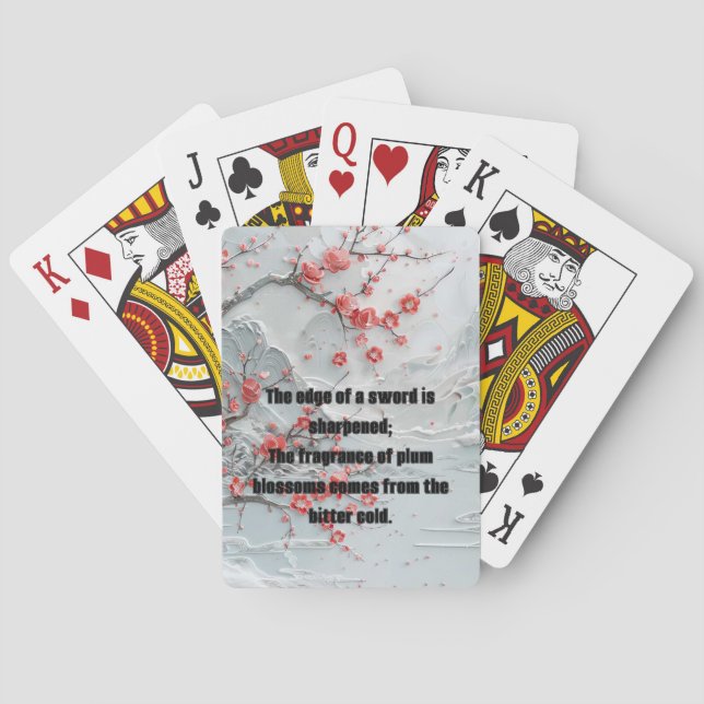 Baralho Pintura florida de ameixa de neve (Verso)