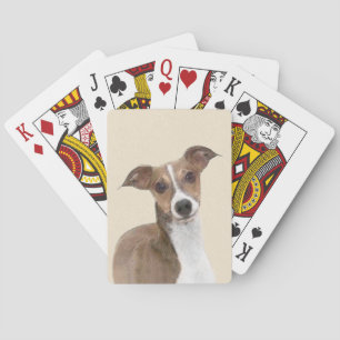 Baralho Pintura italiana em greyhound - Arte canina origin
