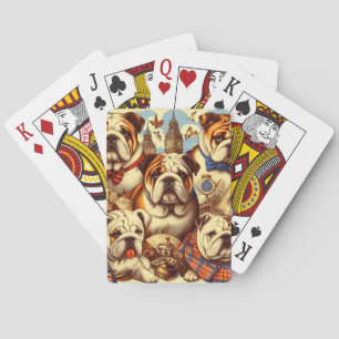 Baralho Pintura para Bulldog em Inglês