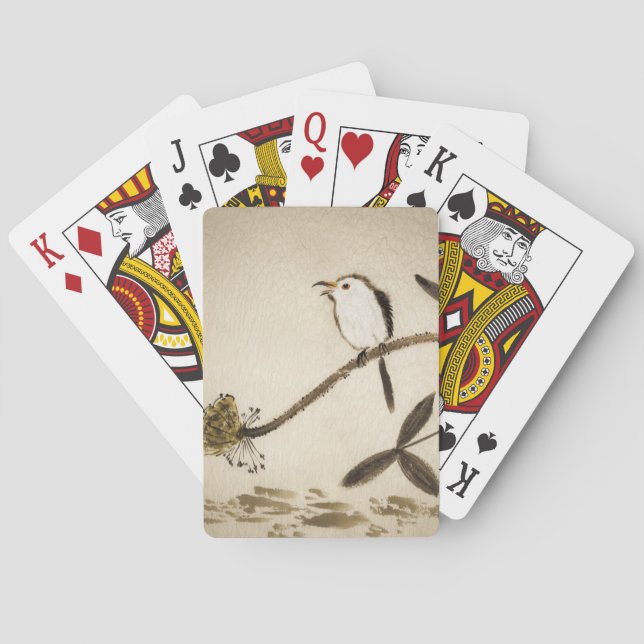 Baralho Pintura tradicional chinesa de pássaros (Verso)