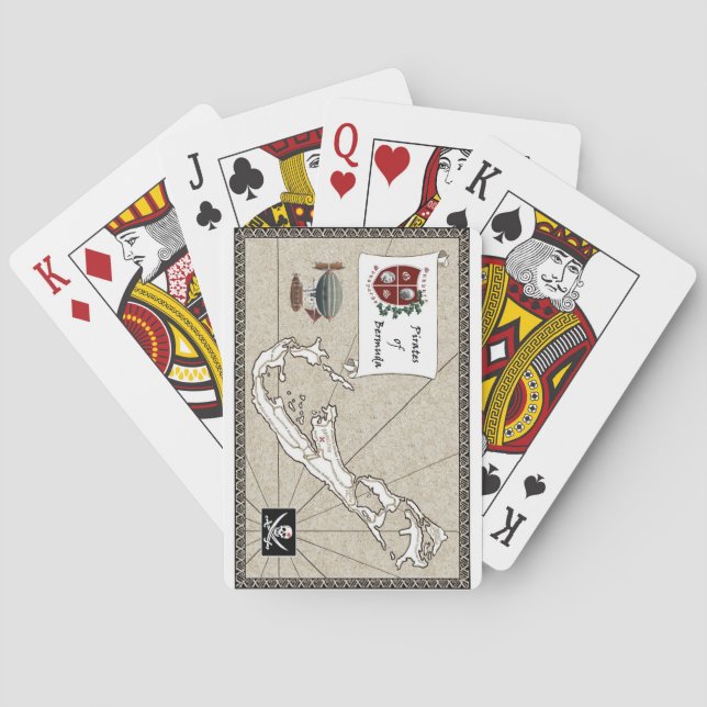 Baralho Piratas de cartões de jogo de Bermuda (Verso)