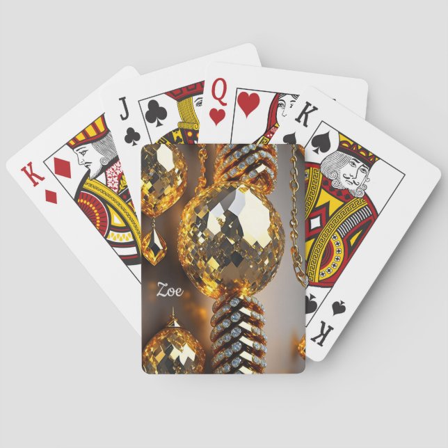 Baralho Pisca! Bonitas joias caos em ouro (Verso)