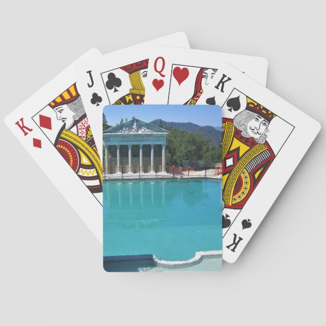 Baralho Piscina de Netuno no Castelo de Hearst, San Simeon (Verso)