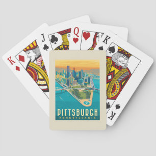 Baralho Pittsburgh, PA Vista de Olho de Pássaro