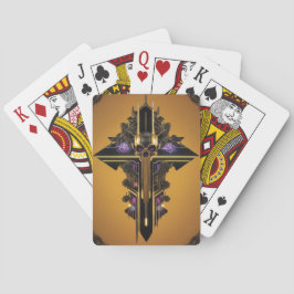 Baralho Placa de Reprodução de Caveira Gótica