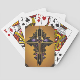 Baralho Placa de Reprodução de Caveira Gótica