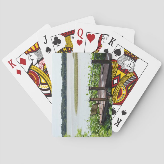 Baralho Placa de Reprodução na Foto de Boca no Lago (Verso)