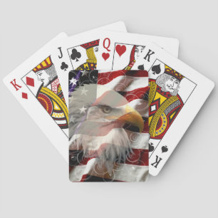 Baralho Placas De Jogada Com Bandeira Americana