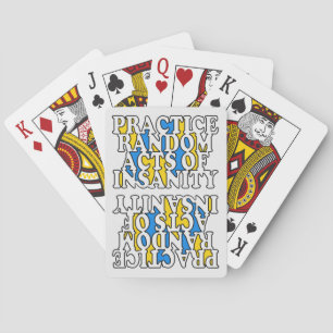 Baralho Placas de jogar Atos Aleatórios de Insensidade