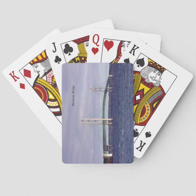 Baralho Placas de jogar Mackinaw da Ponte Mackinac (Verso)