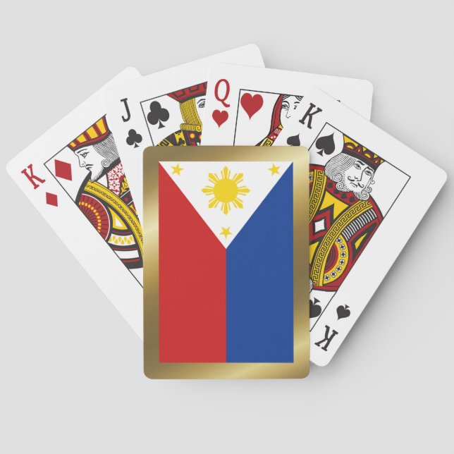 Baralho Placas de jogar sinalizador Filipinas (Verso)