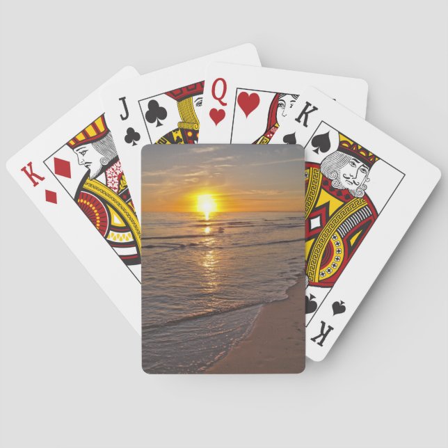 Baralho Placas de jogar: Sunset by the Beach (Verso)