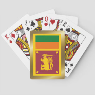 Baralho Placas de jogo com sinalizador do Sri Lanka
