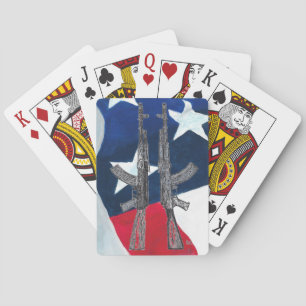 Baralho Placas de jogo patrióticas AK47