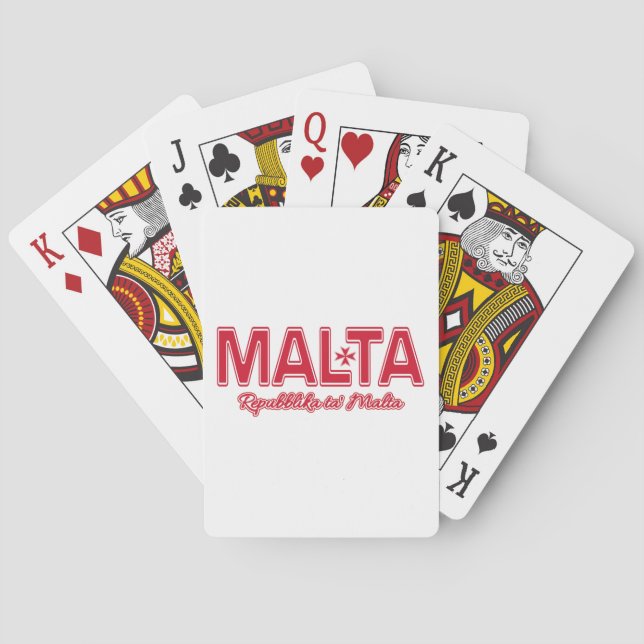 Baralho Placas de jogo personalizadas MALTA (Verso)