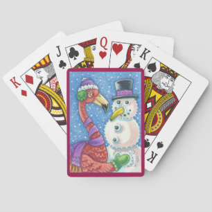 Baralho PLACAS DE JORNAL DE NATAL, Flamingo, rosa