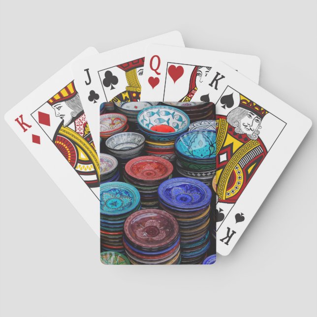 Baralho Placas De Marrocos No Mercado (Verso)