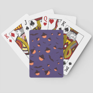 Baralho Placas de Poker do Dia das Bruxas com Pumpkins Ret