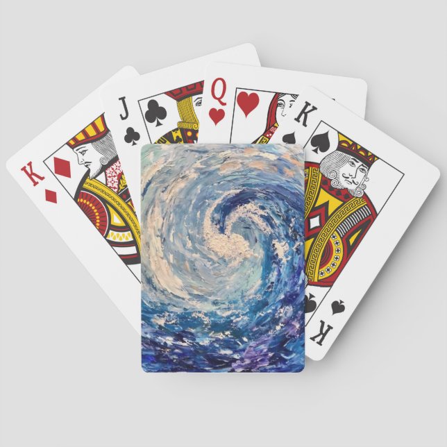 Baralho Placas de Reprodução Clássicas de Design Wave (Verso)