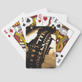 Baralho Placas de Reprodução Clássicas Steampunk Douradas