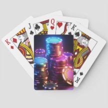 Placas de Reprodução de Chips Poker Empilhados