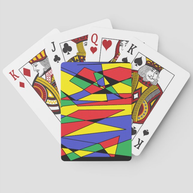Baralho Placas de Reprodução de Cor abstrato (Verso)