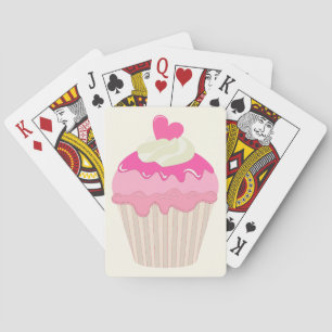 Baralho Placas de Reprodução de Cupcake Rosa