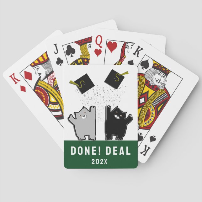 Baralho Placas de Reprodução de festa de formatura (Verso)