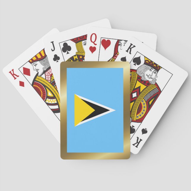 Baralho Placas de Reprodução de Sinalizador Lúcia santo (Verso)