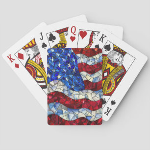 Baralho Placas de Reprodução de Vidro com Bandeira America