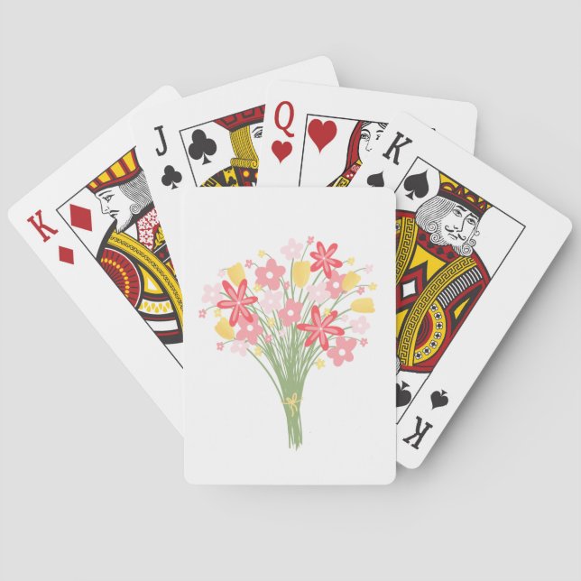 Baralho Placas de Reprodução do Buquê Flor (Verso)