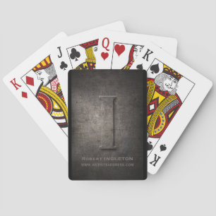 Baralho Placas de Reprodução Personalizadas do Monograma