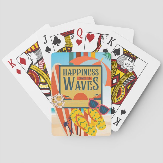 Baralho Placas de retro praia life (Verso)