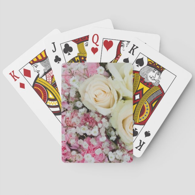 Baralho Placas florais cor-de-rosa (Verso)