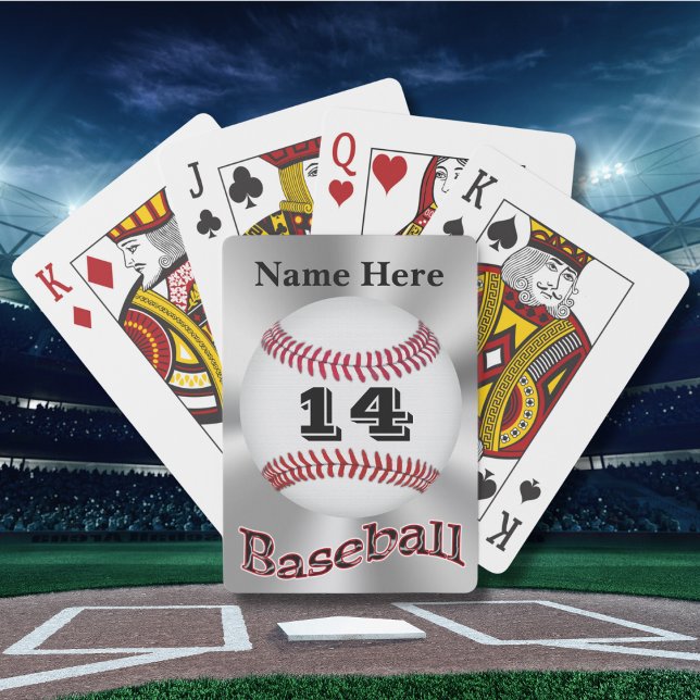 Baralho Placas personalizadas para jogar baseball em Caras (Baseball playing cards. Baseball Deck of Cards. Gift ideas for baseball players. Baseball Presents. )