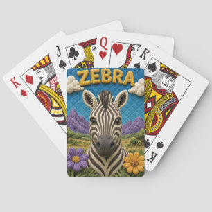 Baralho Planícies de Grama de Zebra Modernas KlayKoo