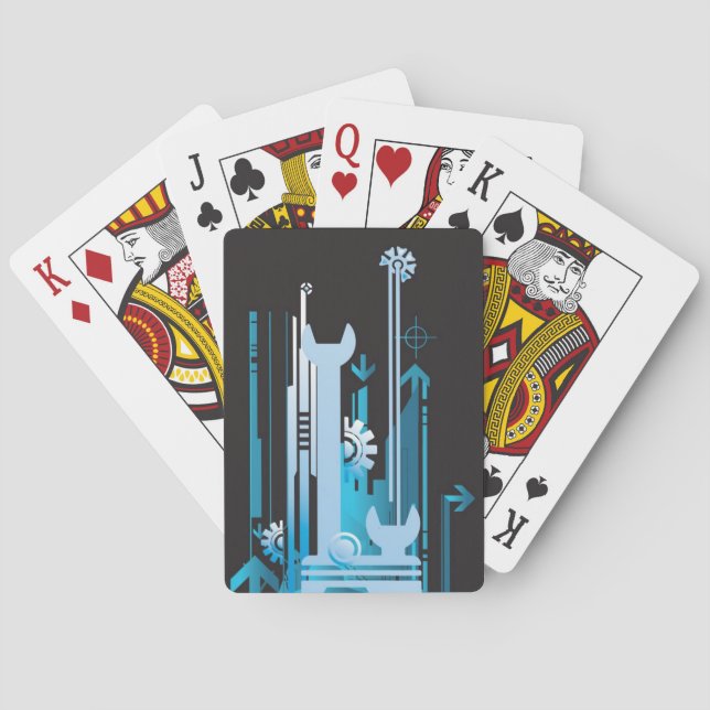 Baralho Plano de fundo de meio tom técnico 3 (Verso)