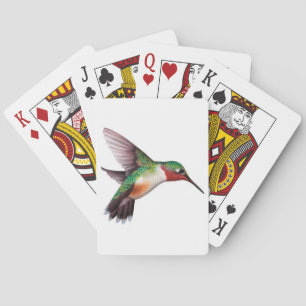 Baralho Plataforma de cartão do jogo com um colibri