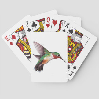 Baralho Plataforma de cartão do jogo com um colibri