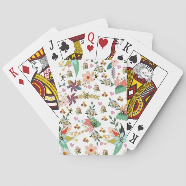 Baralho Play Card Deck Bumblebee Floral (Verso)