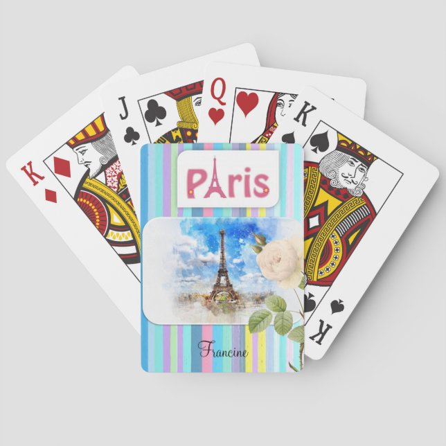 Baralho Play Card Deck Paris França Stripe (Verso)