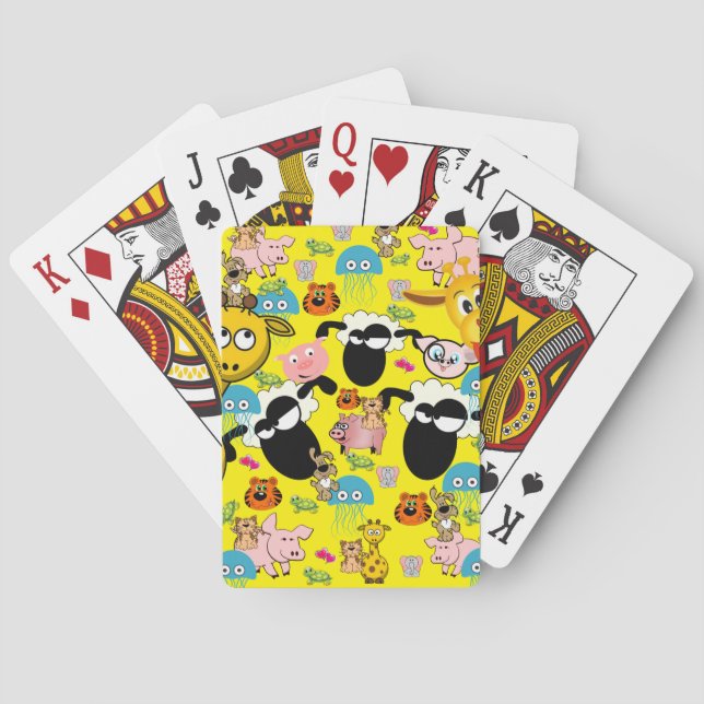 Baralho Play Card Dog Elephant Giraffe Pig (Verso)