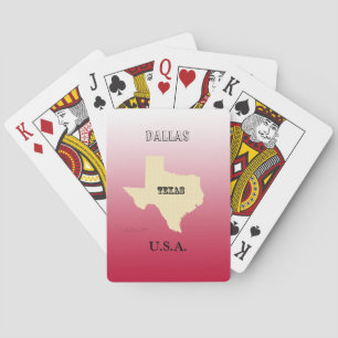 Baralho Play Cards - Texas Map with City