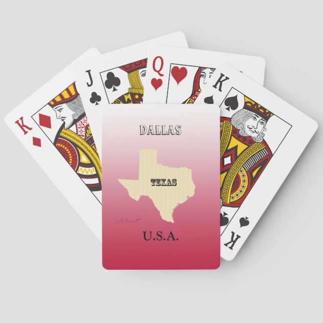 Baralho Play Cards - Texas Map with City (Verso)