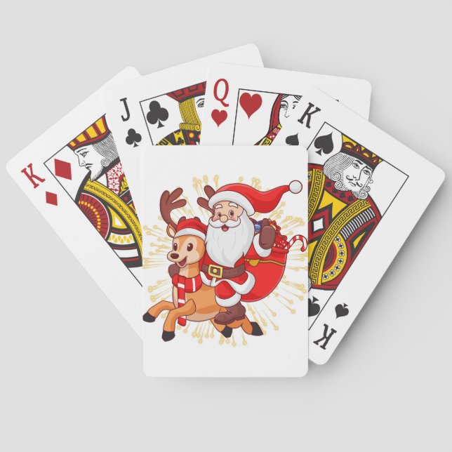 Baralho **"Playful Santa Claus Design – Fun and Festive Ch (Verso)