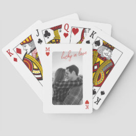 Baralho Playing Card Couple Photo Romantic Love Heart Gift