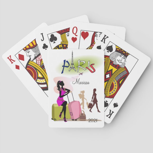 Baralho Playing Card Deck Paris Férias da França (Verso)