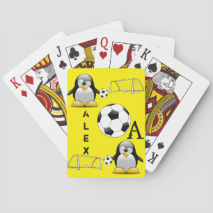 Baralho Playing Card Pinguin Soccer Ball Yellow
